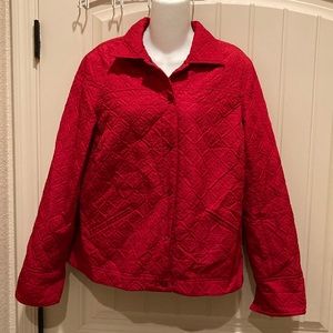 Requirements Quilted Lightweight Jacket  Women’s Size L Snap Up Lined Pockets